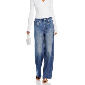 Rag & Bone Miramar High Rise Wide Leg Cotton Terry Sweatpant Jeans | XS | Lenox